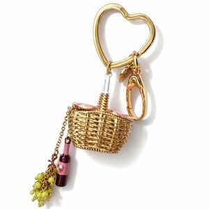 Betsey Johnson Picnic Bag Charm Keychain